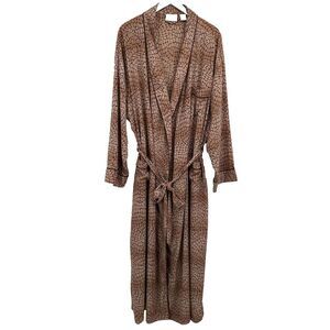 Vintage Plus Size 3X Duster Robe Housecoat Pockets Belted Long Sleeves Go Softly